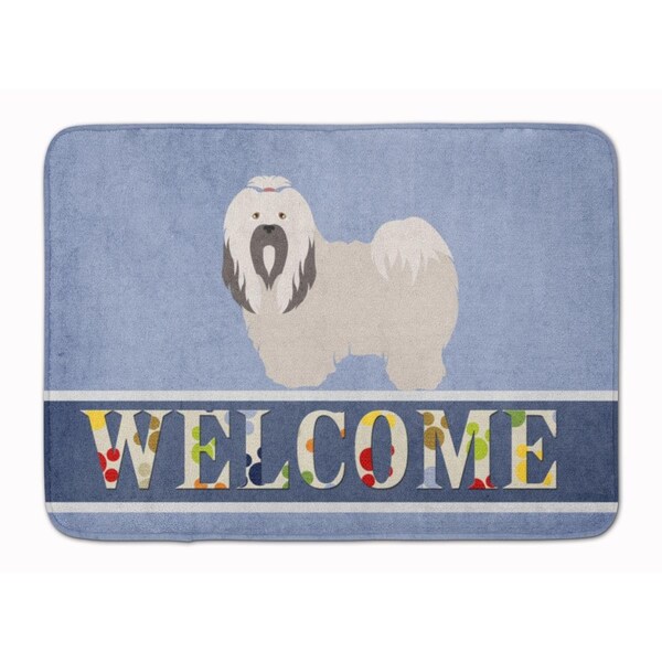 Carolines Treasures Lhasa Apso Welcome Machine Washable Memory Foam Mat BB8319RUG - main